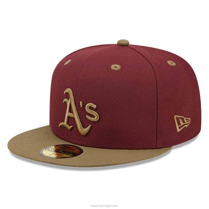 FFTN984 New Era Oakland Athletics MLB World Series Trail Mix Red Boné 59Fifty