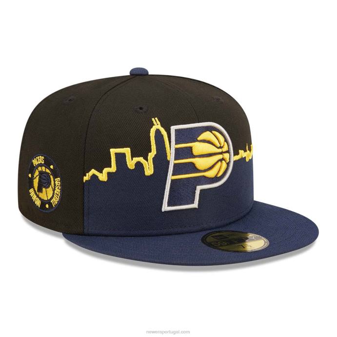 FFTN98 New Era Boné Indiana Pacers NBA Tip Off 2022 Preto 59Fifty