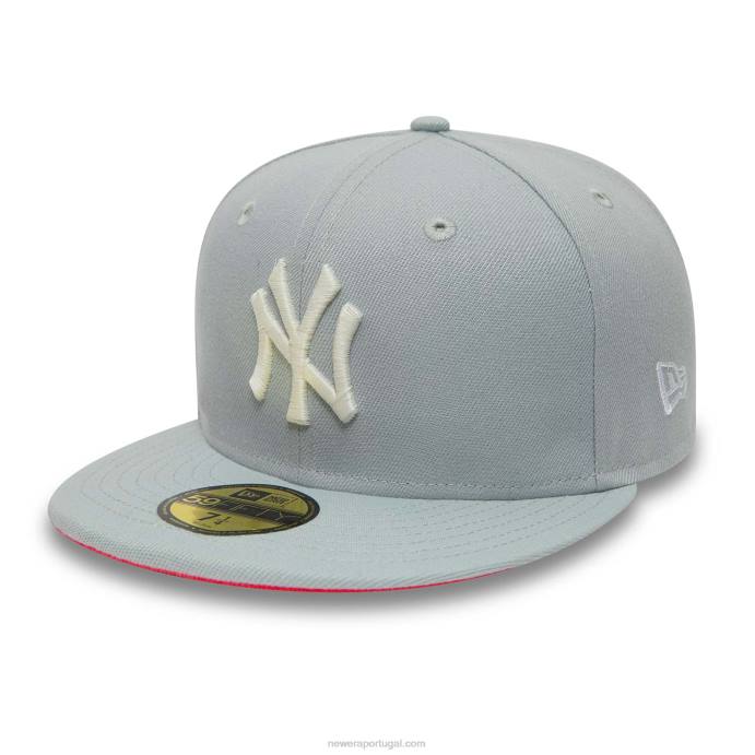 FFTN990 New Era Boné New York Yankees Grey Basics 59 Fifty
