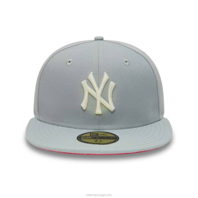 FFTN990 New Era Boné New York Yankees Grey Basics 59 Fifty