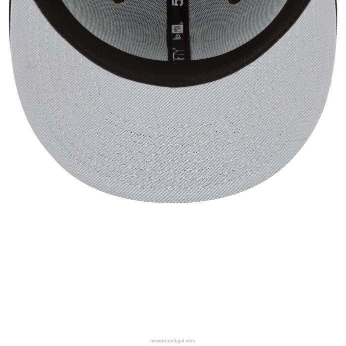 FFTN992 New Era Tampa Bay Rays feltro x mlb brown 59fifty boné ajustado