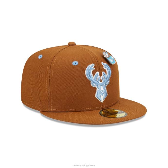 FFTN994 New Era Boné Milwaukee Bucks Hot Cocoa 59Fifty