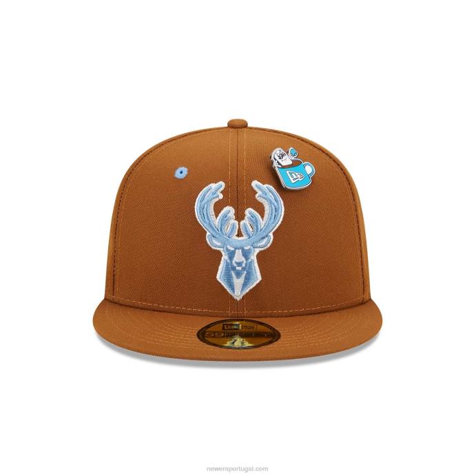 FFTN994 New Era Boné Milwaukee Bucks Hot Cocoa 59Fifty