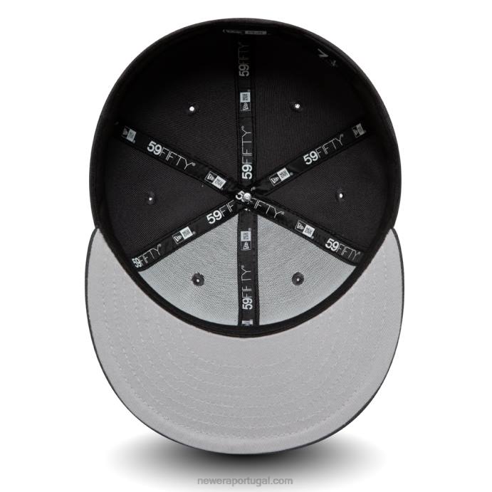 FFTN996 New Era boné 59fifty de floco de neve cinza escuro