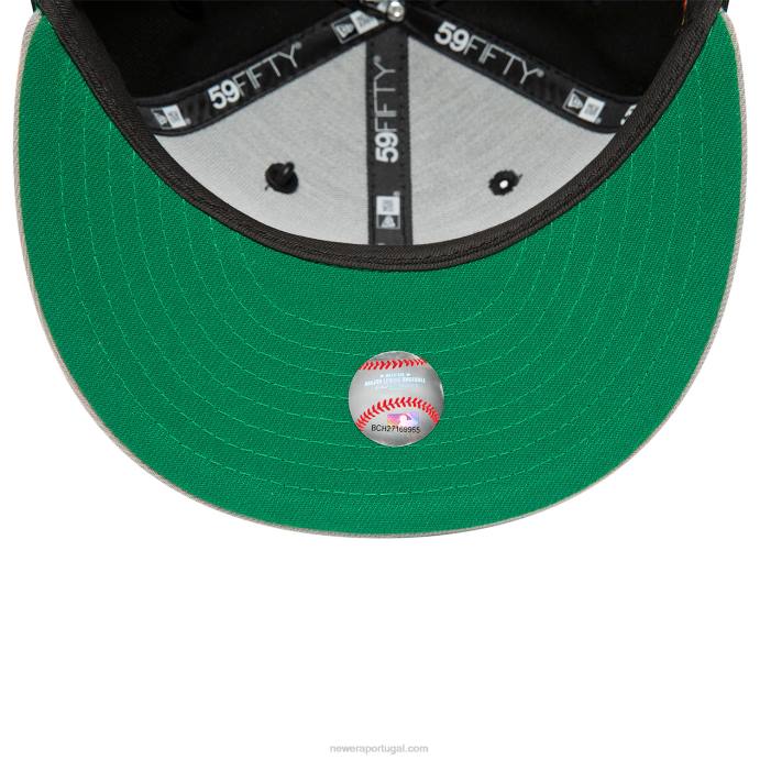 FFTN997 New Era chicago white sox mlb distintivo boné preto 59fifty