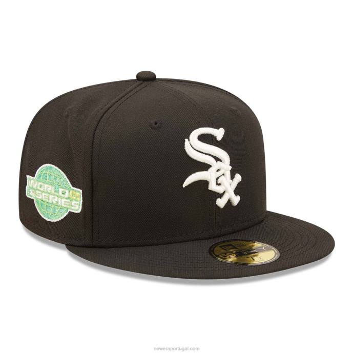 FFTN999 New Era Boné Chicago White Sox Citrus Pop Preto 59Fifty