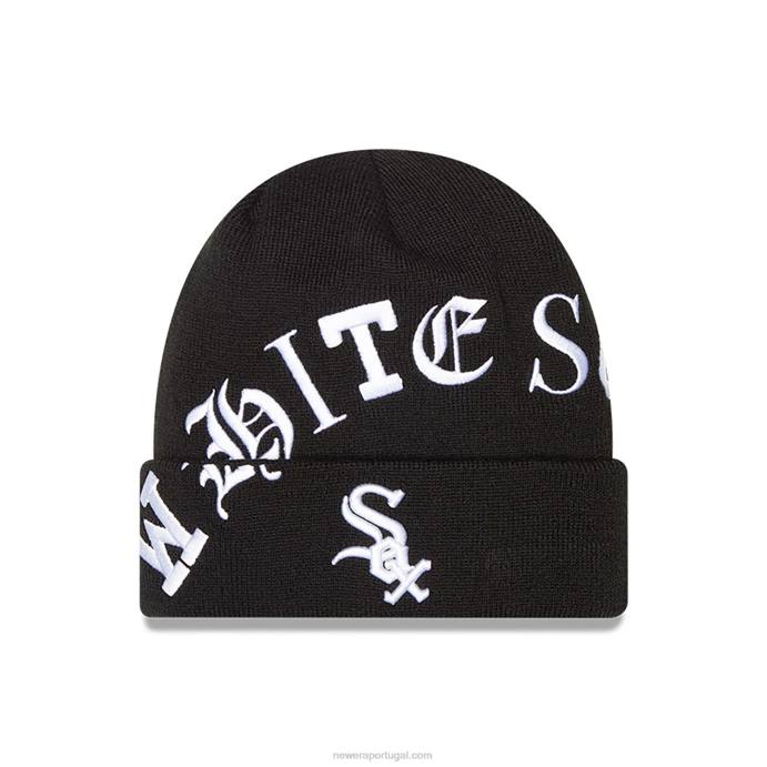 FFTN2330 New Era chicago white sox blackletter malha preta