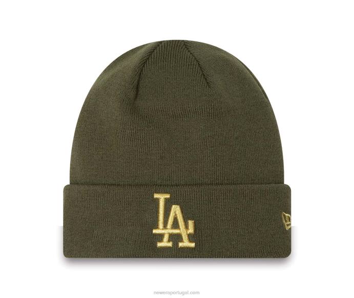 FFTN2331 New Era gorro feminino la dodgers verde metalizado
