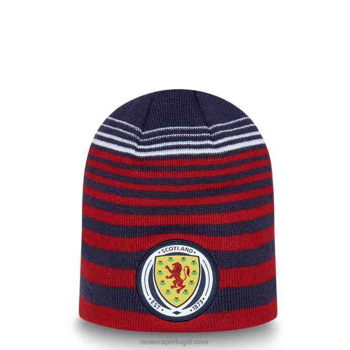 FFTN2334 New Era gorro reversível escocês com listras fa marinho
