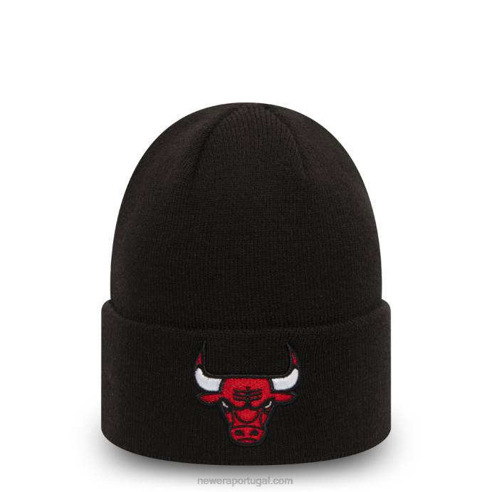 FFTN2337 New Era gorro preto chicago bulls essencial