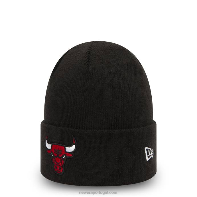 FFTN2337 New Era gorro preto chicago bulls essencial