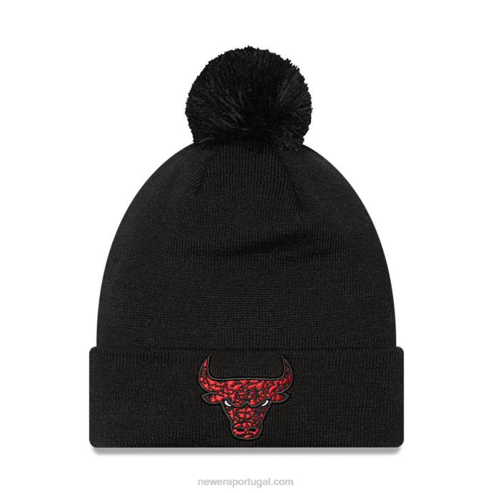 FFTN2345 New Era chicago bulls chapéu bobble preto com enchimento