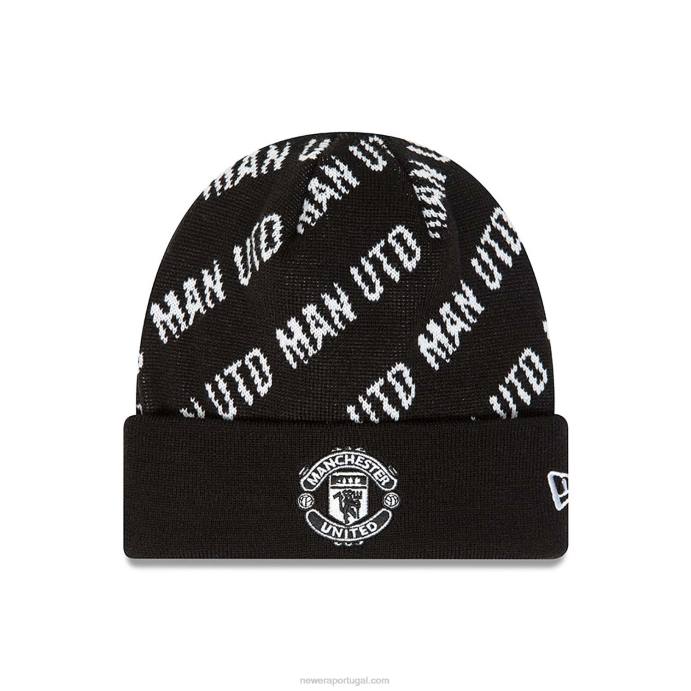 FFTN2349 New Era gorro de malha manchester united fc tonal preto