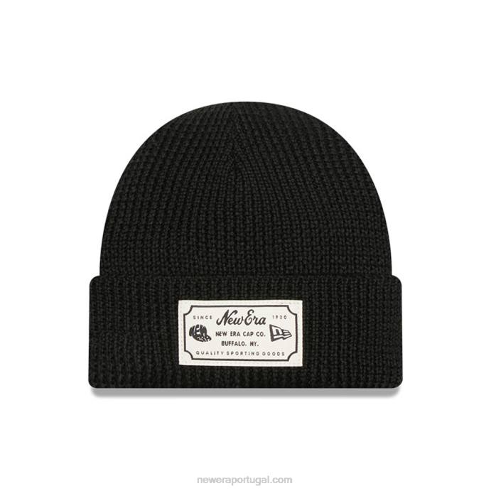 FFTN2365 New Era chapéu gorro preto feminino remendo