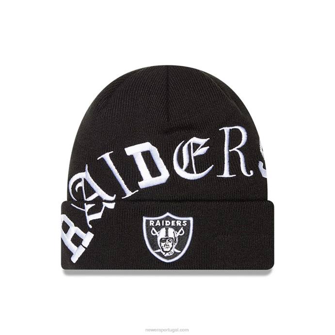 FFTN2372 New Era las vegas raiders blackletter malha preta