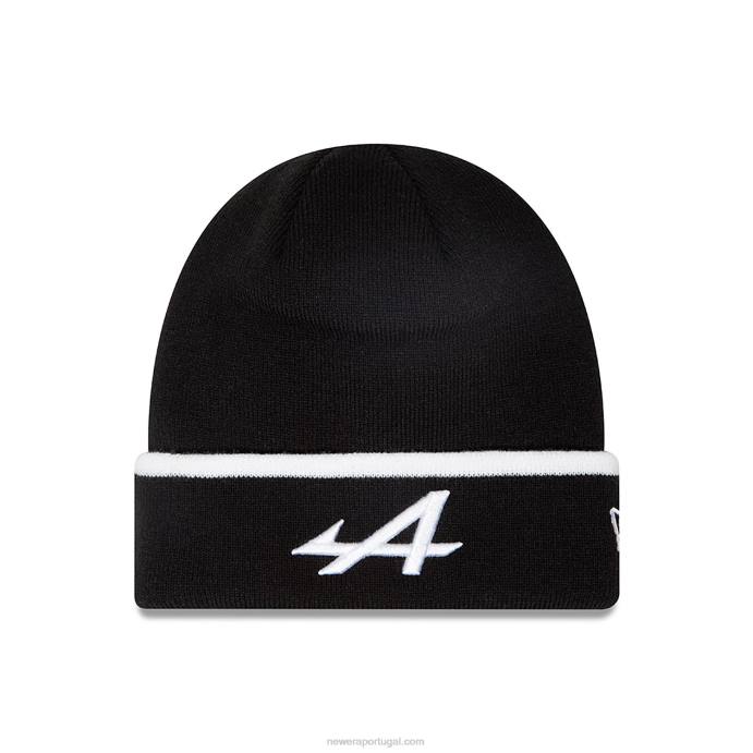 FFTN2378 New Era gorro alpino punho listrado preto