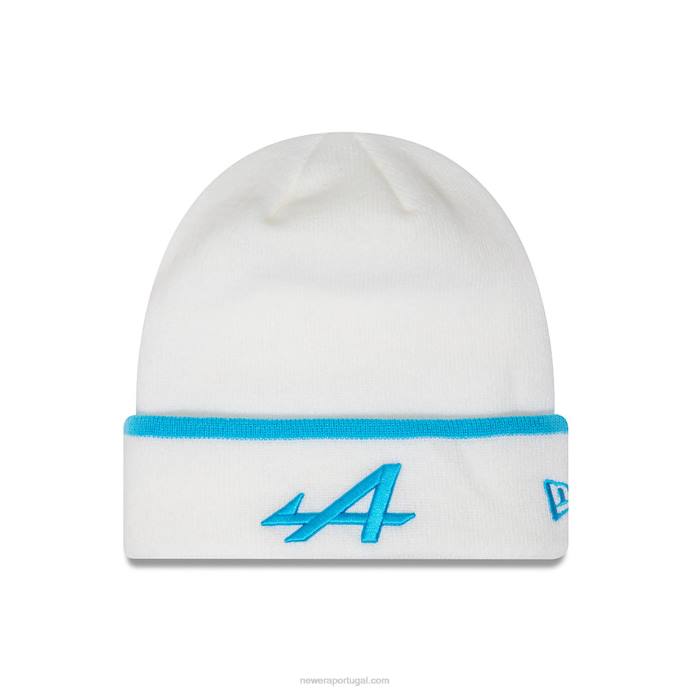 FFTN2398 New Era gorro alpino manguito listrado branco