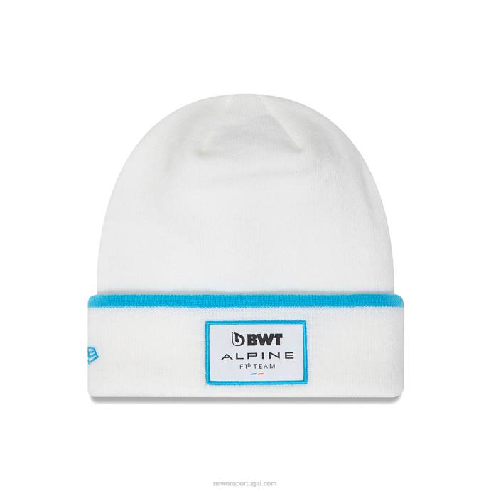 FFTN2398 New Era gorro alpino manguito listrado branco