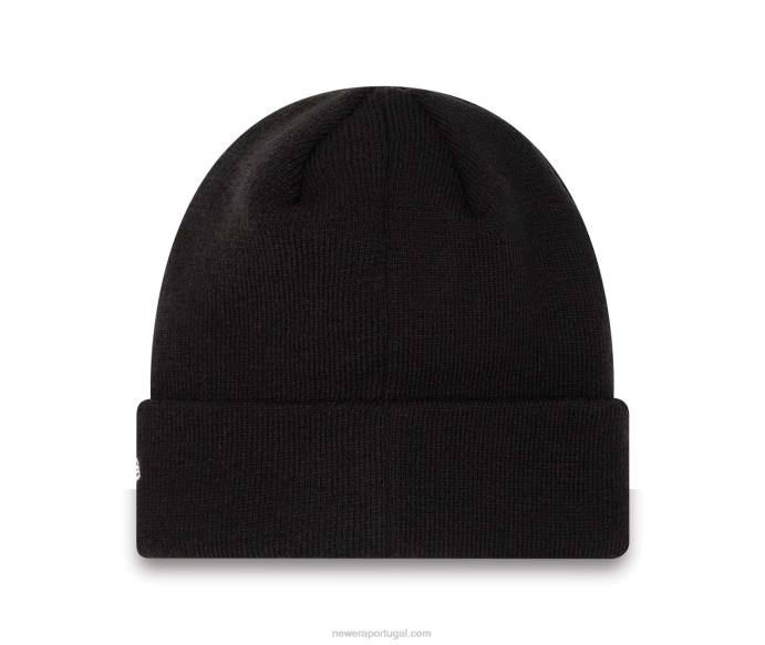 FFTN2401 New Era gorro preto com manguito da equipe la dodgers