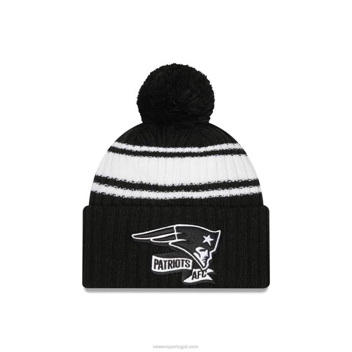 FFTN2402 New Era gorro preto new england patriots nfl sideline