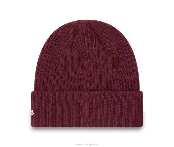 FFTN2411 New Era chapéu de gorro roxo escuro com manguito de cor