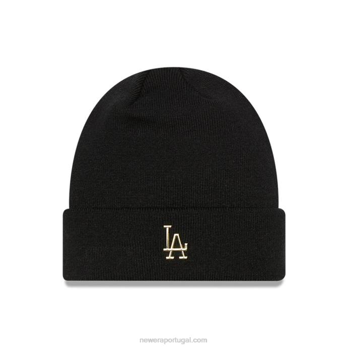 FFTN2413 New Era gorro preto metalizado la dodgers