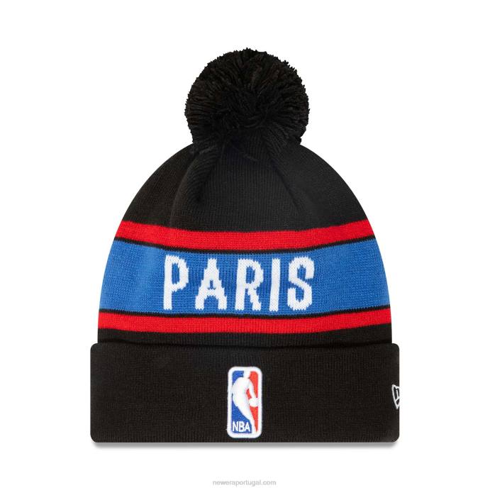 FFTN2419 New Era nba paris games gorro preto de malha
