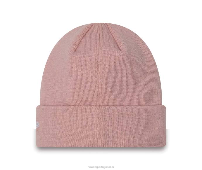 FFTN2420 New Era La Dodgers Womens League Essentials Punho do gorro rosa