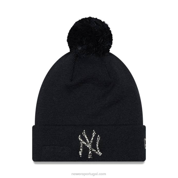 FFTN2425 New Era chapéu gorro bobble azul marinho New York Yankees