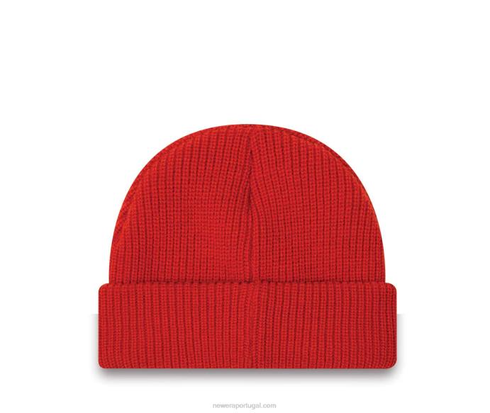 FFTN2441 New Era gorro gorro vermelho de punho curto canelado polyana