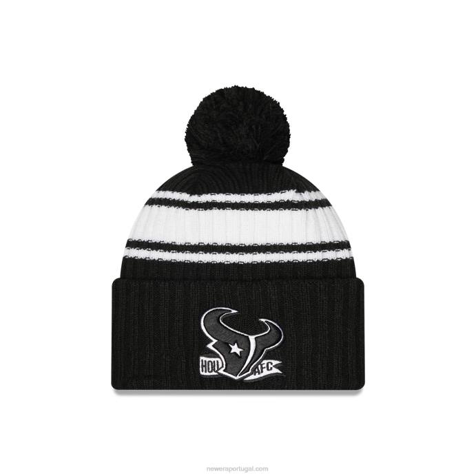 FFTN2442 New Era gorro preto houston texans nfl sideline