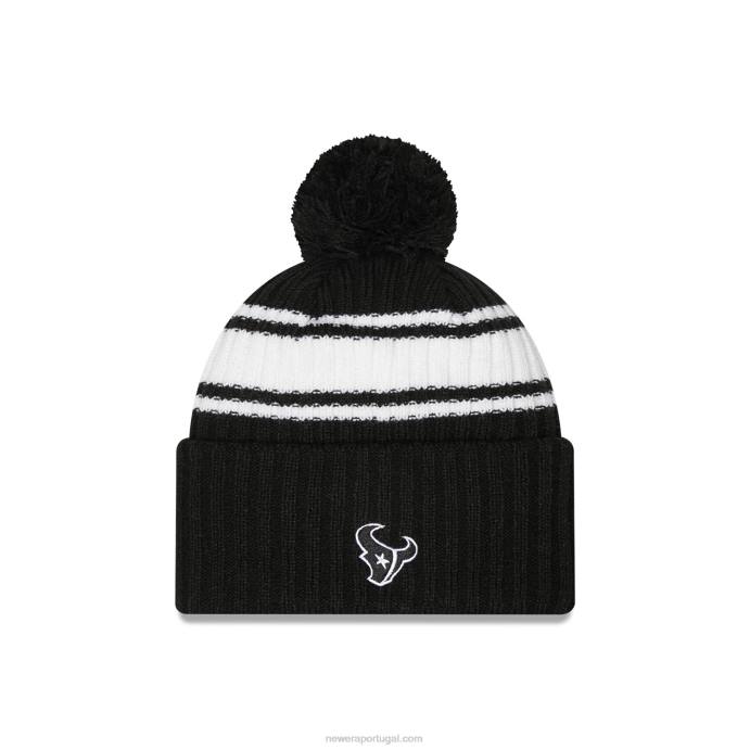 FFTN2442 New Era gorro preto houston texans nfl sideline