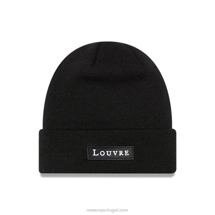 FFTN2443 New Era gorro preto com logo le louvre