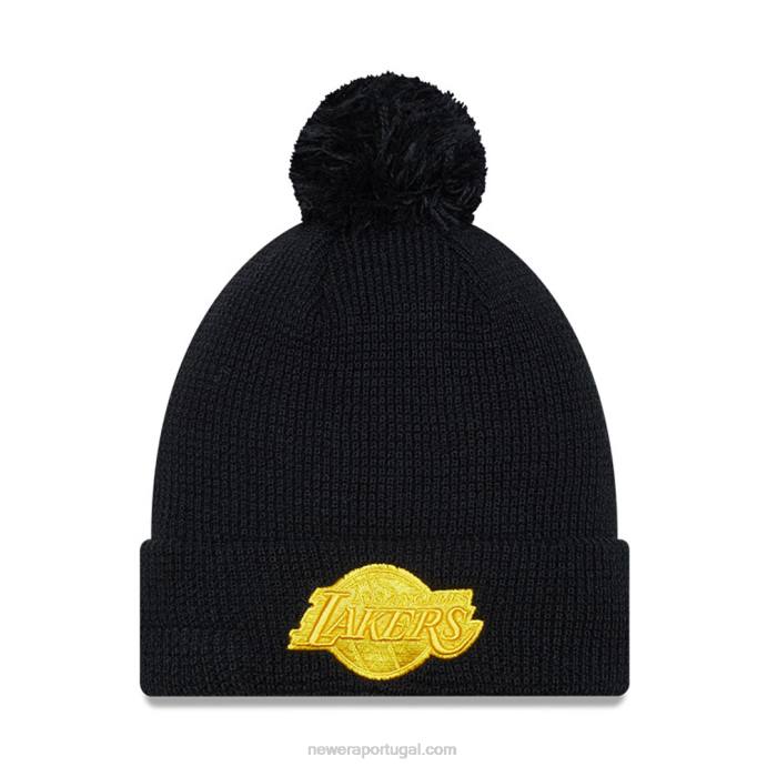 FFTN2454 New Era gorro bobble azul marinho la lakers pop