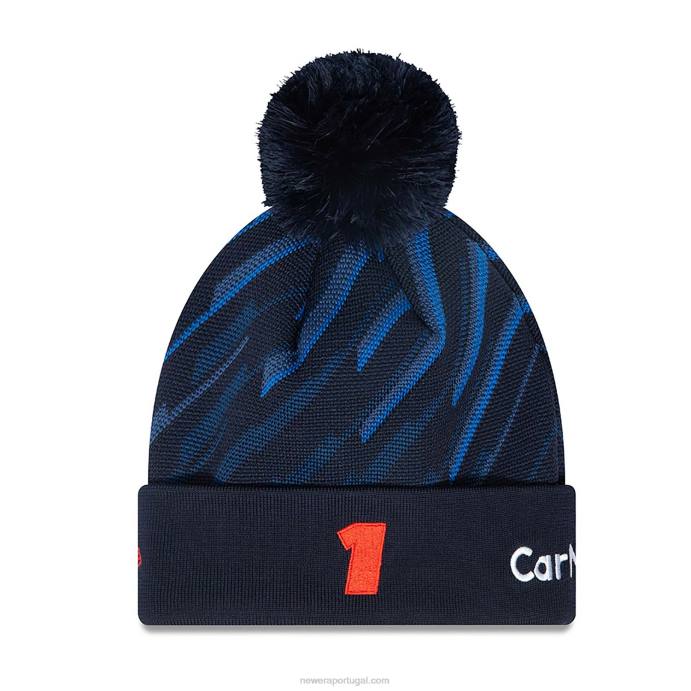 FFTN2458 New Era Red Bull Racing Max Verstappen Gorro de tricô azul bobble