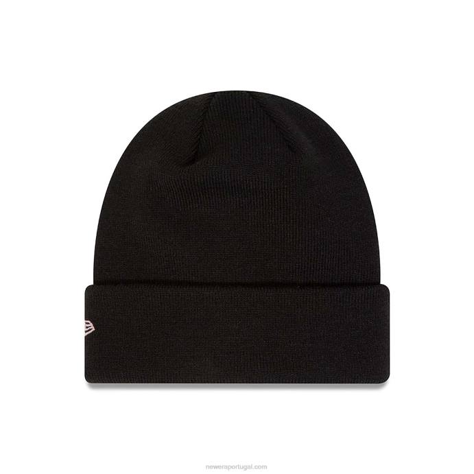 FFTN2459 New Era gorro de tricô preto essencial new york yankees feminino