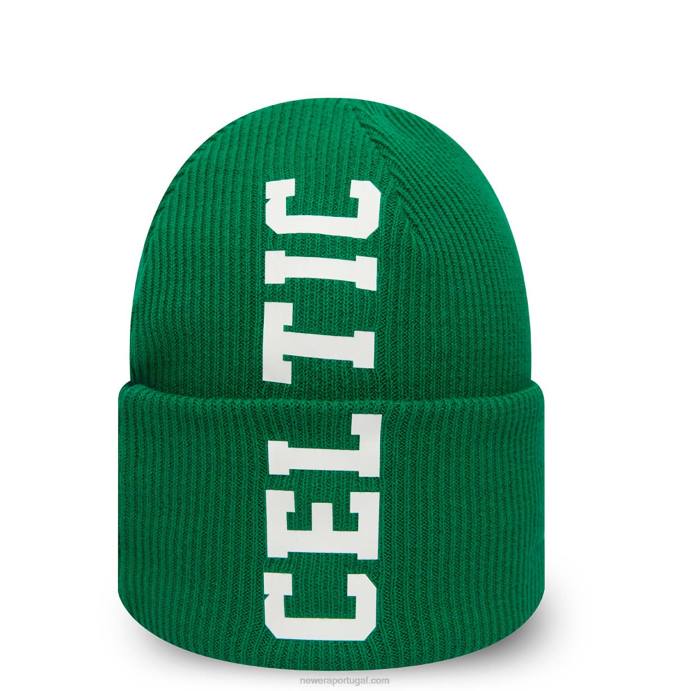 FFTN2470 New Era tricô de punho verde marca vertical celtic fc