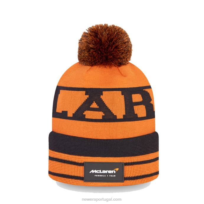 FFTN2475 New Era gorro bobble laranja mclaren f1