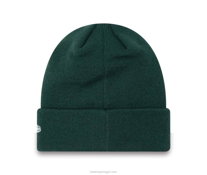 FFTN2481 New Era gorro verde escuro com manguito da equipe la dodgers