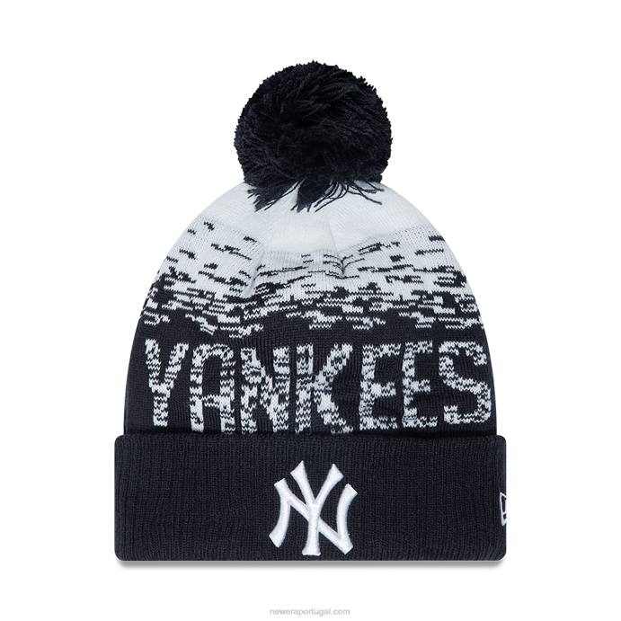 FFTN2487 New Era New York Yankees Bobble Blue Cuff Beanie Hat