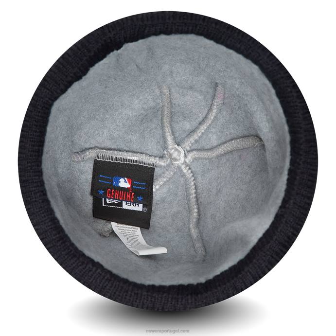 FFTN2487 New Era New York Yankees Bobble Blue Cuff Beanie Hat