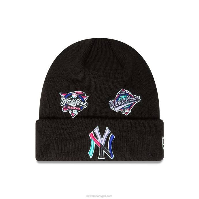 FFTN2489 New Era gorro de luzes polares pretas new york yankees