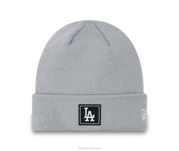 FFTN2491 New Era gorro cinza com manguito da equipe la dodgers
