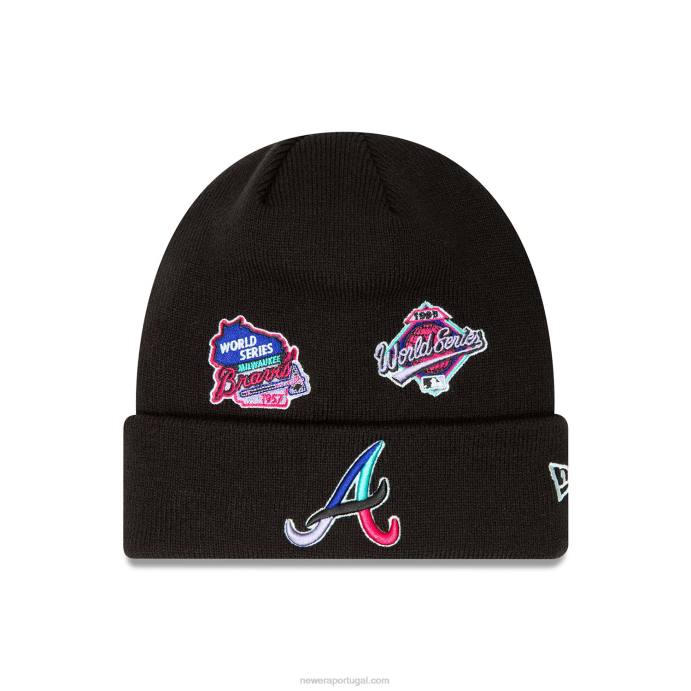 FFTN2498 New Era gorro preto polar light atlanta braves