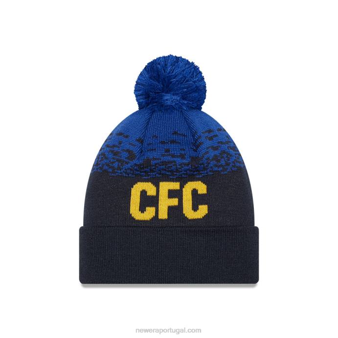 FFTN2499 New Era gorro de tricô chelsea fc marca de mármore azul marinho