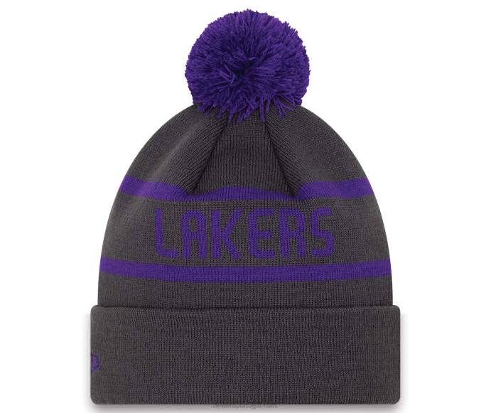 FFTN2500 New Era la lakers jake cuff chapéu gorro cinza
