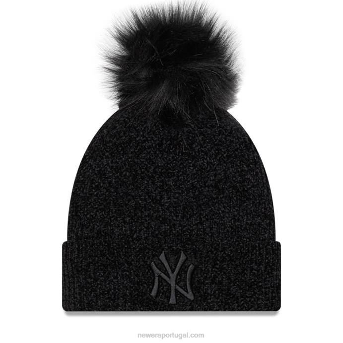 FFTN2501 New Era gorro feminino new york yankees chenille preto bobble