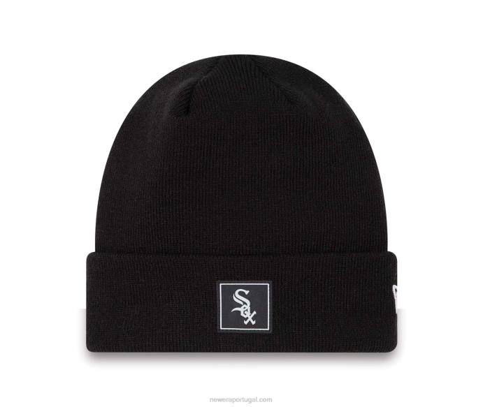 FFTN2509 New Era chicago white sox team cuff chapéu gorro preto