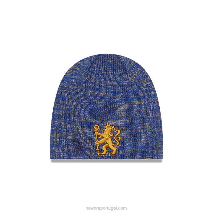FFTN2517 New Era chelsea fc lion crest mármore marinho caveira gorro de tricô