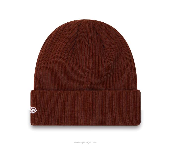 FFTN2518 New Era gorro marrom escuro com manguito de cor